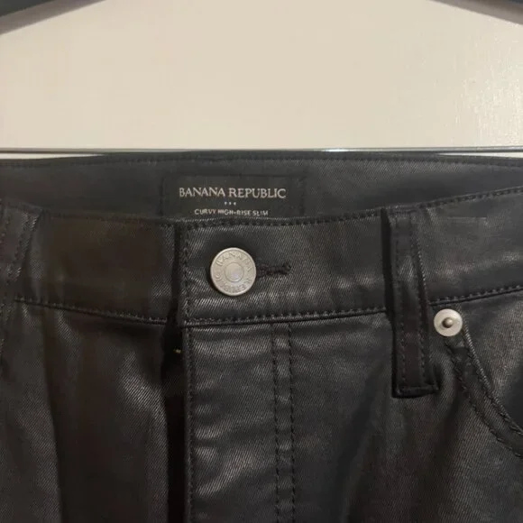 Banana Republic Curvy High Rise Slim Size 32/14 Black - Picture 3 of 14